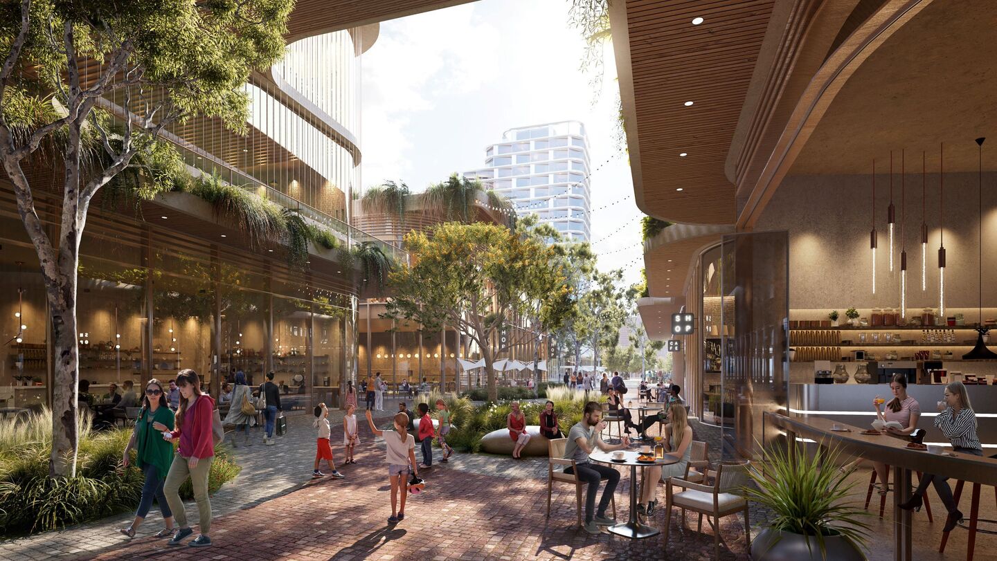 20250813 Burswood Peninsula Precinct B DRP Retail Render Credit Golden Sedayu SOM